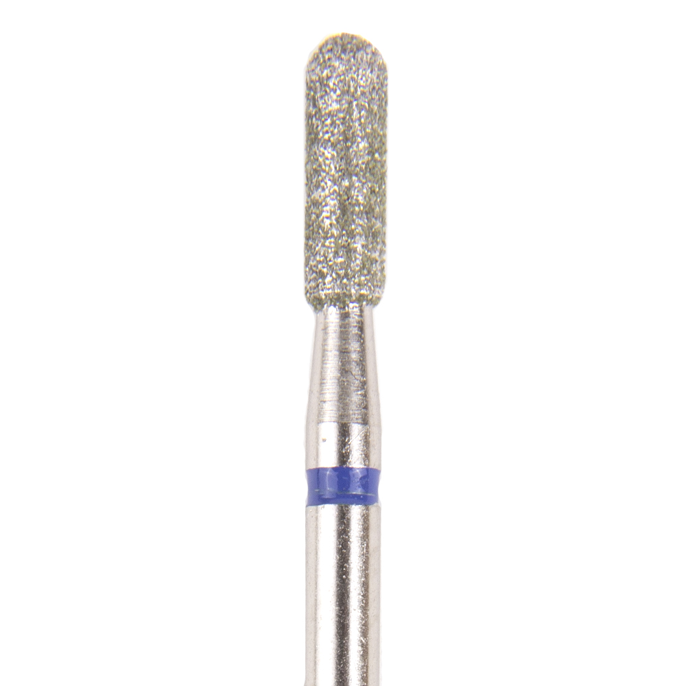 Бор алмазный "Цилиндр закругленный" зернистость: средняя, насечка: синяя, диаметр 2,5 мм